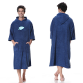 Poncho com capuz Toalha de praia Microfiber troca de manto