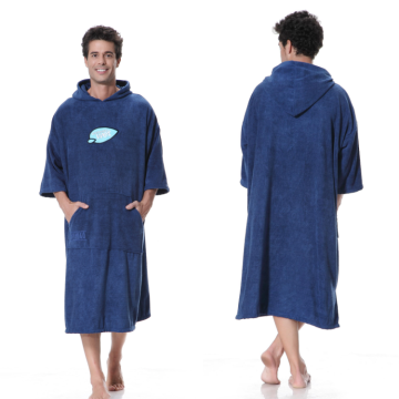Poncho hooded beach towel microfiber changing robe