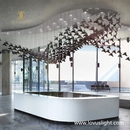 Blackbird shape chandelier Hotel restaurant chandelier Customized creative chandelier Villa living room bedroom chandelier
