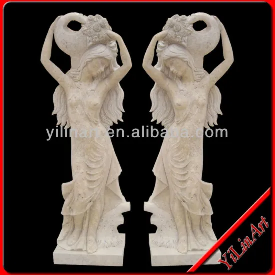 Stone Woman Statue Pillar Wholesale Manufactory