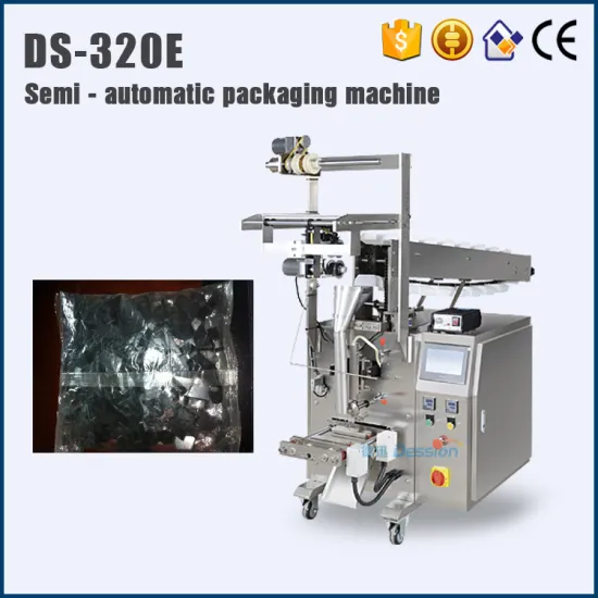 Semi - automatic plastic parts packaging machine