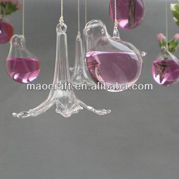 glass blossom hanging decorations