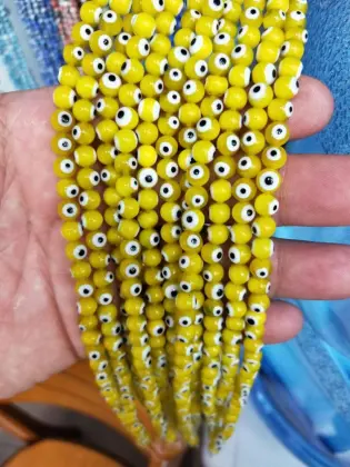 Murano Glass Beads,Glass Lampwork Beads Round 6mm,Glass Eye Beads For Jewelry Making