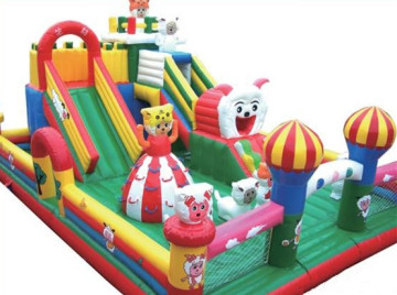 New design spongebob bouncy castle spongebob inflatable castle sport castle slide for sale