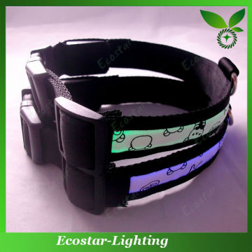 2015 Best Sale LED Embroidered Dog Collars for Pet