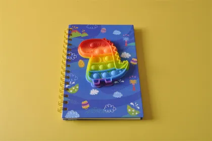 Wholesale Custom A5 Silicone Notebook Cover Spiral Pop Fidget Pop It Notebook