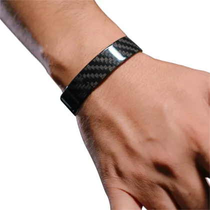 Sleek Carbon Fiber Handcrafted Bracelet