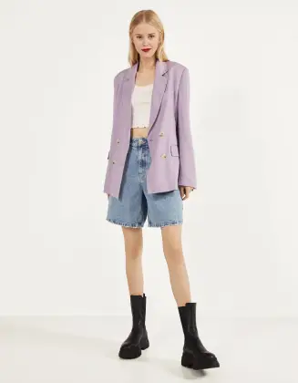 2020 New Women Designer Straight-cut blazer