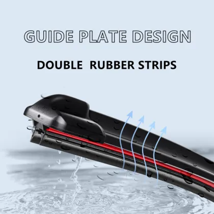 Universal Frameless Soft Windshield Wiper Blade - Double Rubber Strips - OEM Box