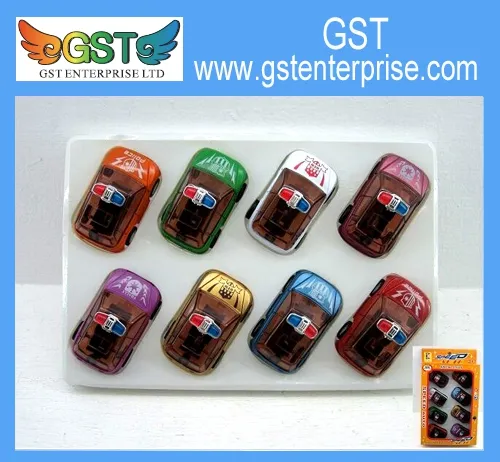 Mini Translucent Pull Back Police Cars