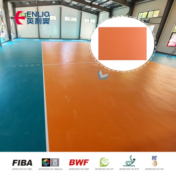 BWF approved low price professional environmental volleyball badminton sport floor indoor