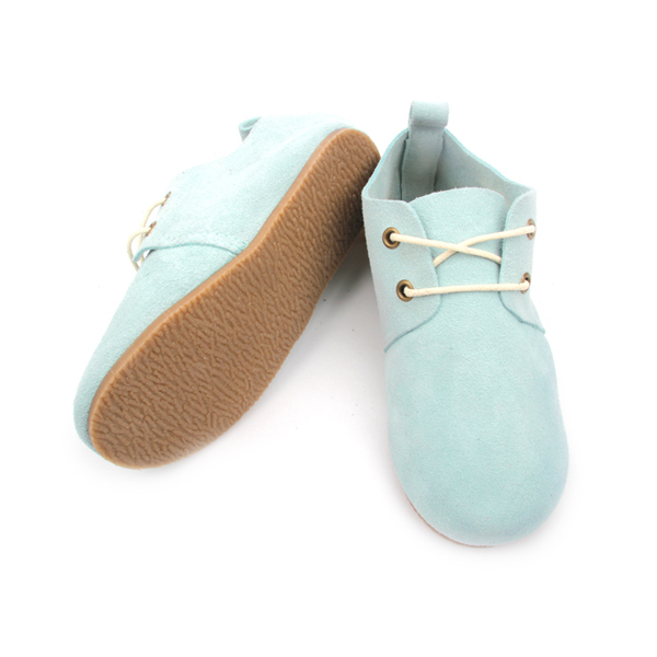 Cyan New Styles Fashion Leather Kids Rubber Oxford Shoes