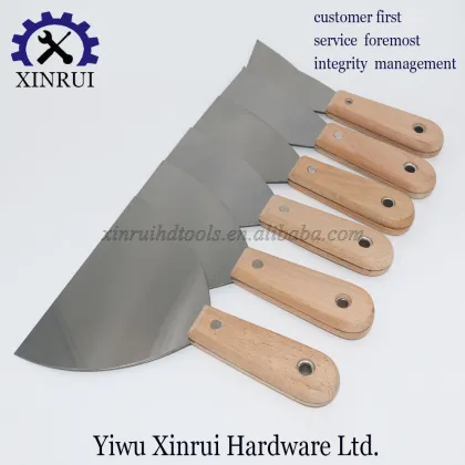 Stainless Steel Putty Knife with Wooden Handle - Professional Hand Tool