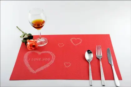 Festival love PVC eat mat decoration cushion