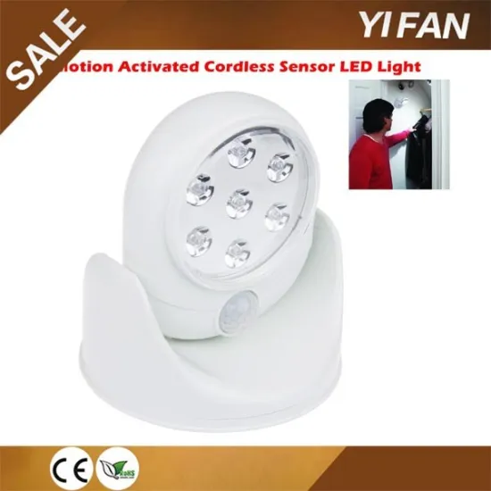 6V 7LEDs Wireless Security Wall Motion Sensor Light Indoor & Outdoor