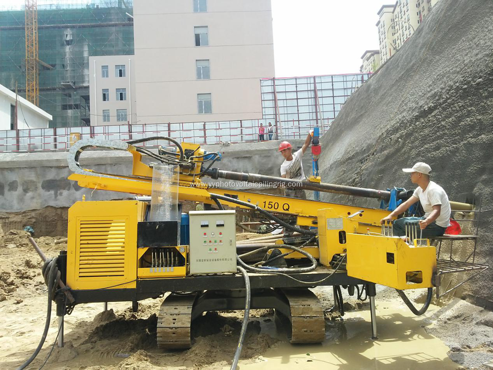 Full hydraulic HPJG jet grouting anchor drilling rig