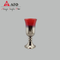 ATO Silver Glass Candle Holder Dekorativ ljusstake