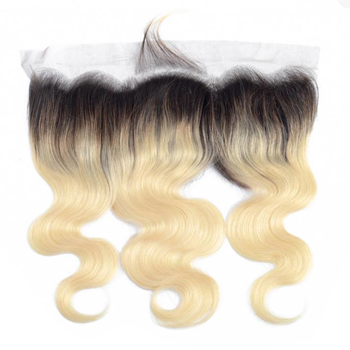 Lsy Roots Human Hair Weave Sew in Virgin Human Hair Bundles with Closure Brazilian 1B 613 Honey Platinum Blonde Black Remy Hair