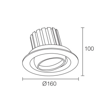 LED Downlight LED COB Watt Brilliant 30W