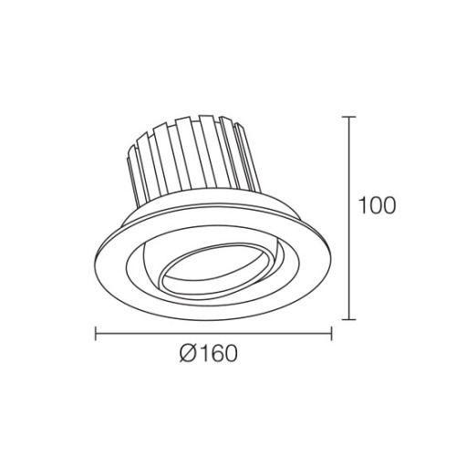 LEDER COB Watt Briljante 30W LED-downlight