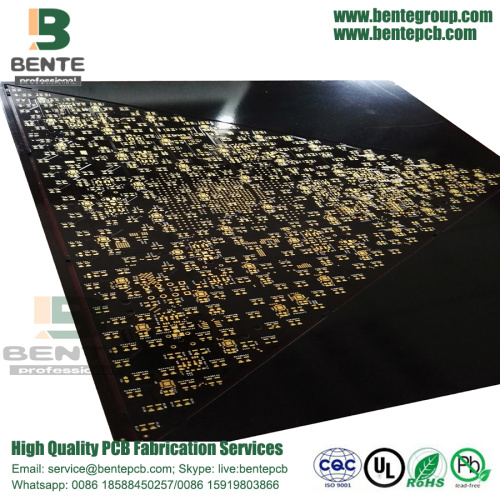 Black Ink 2 Layers PCB Low Cost PCB FR4 Tg150 ENIG 2u"