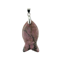 Gemstone Fish Pendant Natural Stone Cute Fish Pendants Charm for DIY Jewelry Approx 20X38MM