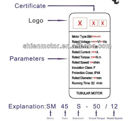 smart somfy tubular motor/ manual tubular motor