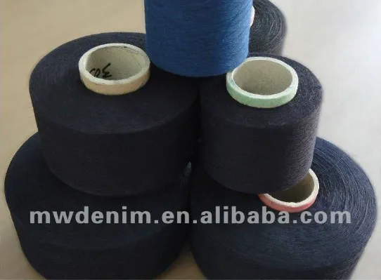 NE 30/1 100 cotton yarn indigo dyed for knitting denim