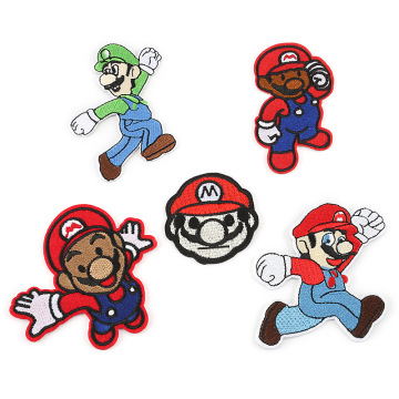 Logotipo de bordado de animación de Super Mario