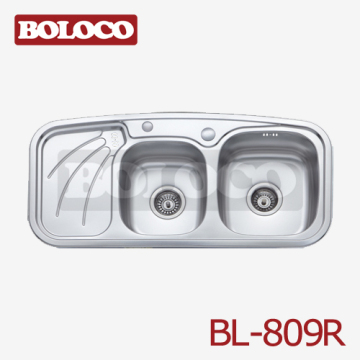 Iran orta Polonya/saten/YYK-inci çift kase tek bulaşıklık kaynak Arc lavabo 304# Bl-809r