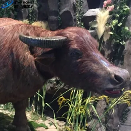 High Simulation Life Size Animatronic Buffalo