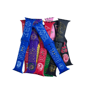 Silicone Strap Watch Bands Compatibiliteitsgids: Nieuwe aankomst voor vrouwenclubs, broederschappen met Griekse letters en maten 38-49 mm