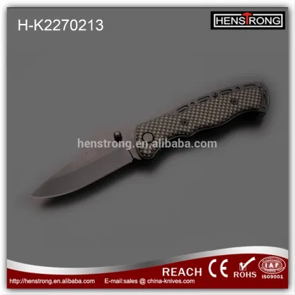 Camo Coated Aluminum Handle black coat blade small pocket knife