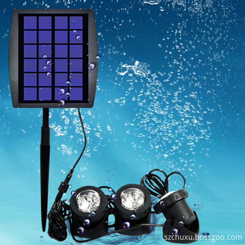Underwater solar LED light