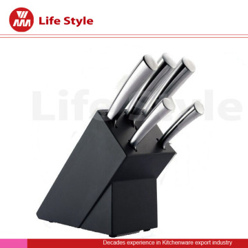 5pcs hollow handle kitchen knife set with wooden knife set