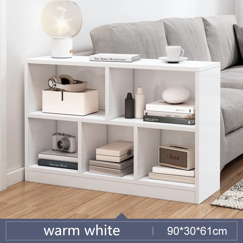 White Wood Corner Bookcase