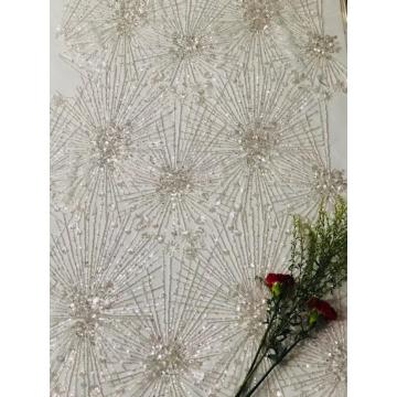 Delicate tube ember soft gauze wedding lace fabric Transparent French sequin lace fabric suitable for wedding bride veil
