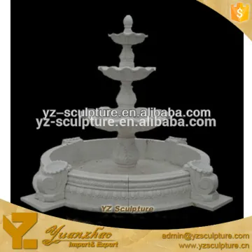 outdoor big white marble 4 tiered water fountains sculpture