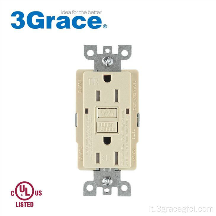 2 Pole 3 Filo Grounding Duplex GFCI Reciption