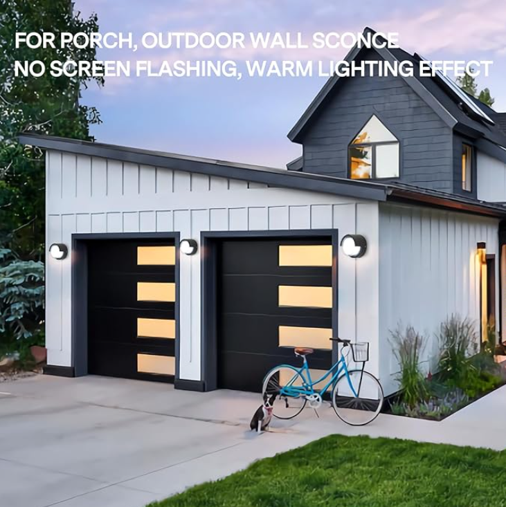 Garden/terrace waterproof circular wall-mounted lamp