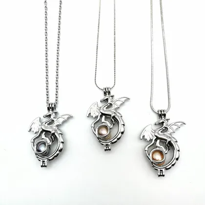 Big Dragon Cage pendant Silver Jewelry Making