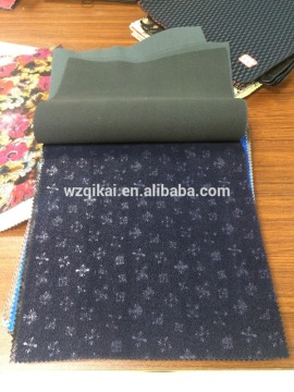 flocking style new design Pu Artificial Leather For shoes sofa bags