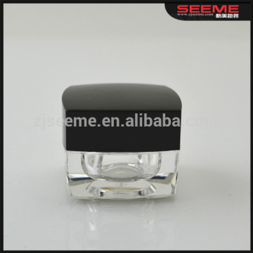 square cosmetic acrylic jar acrylic cream jar,5g eye shadow jars square lid