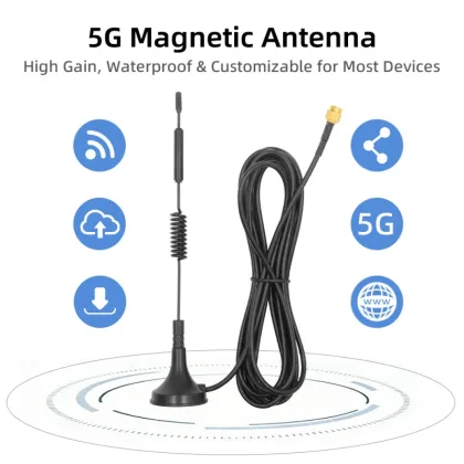 5G full band spring magnetic suction cup antenna