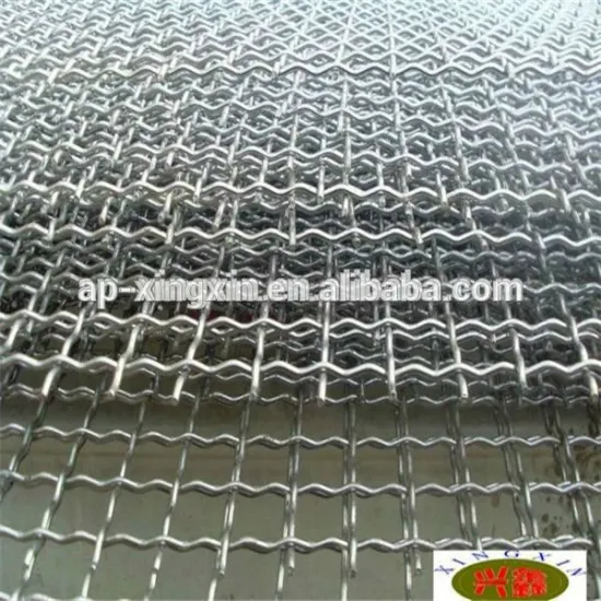 0.05mm White steel Crimped Wire Mesh