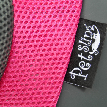 Pink PVC and Mesh Pet Sling for Dogs