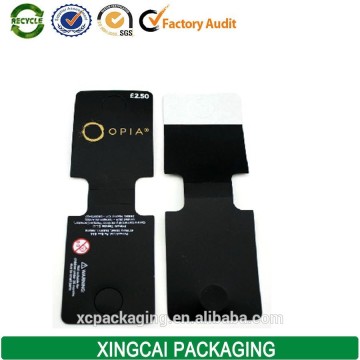china wholesale folded black paper hang tag