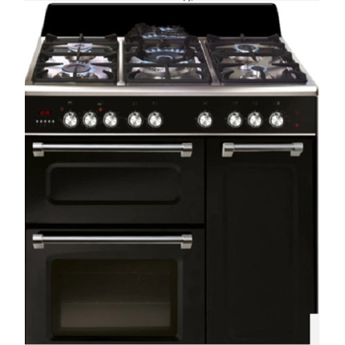 Black Triple Cavity Dual Fuel Range Cooker