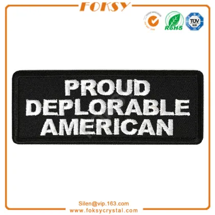 Proud Deplorable American patch embroidered