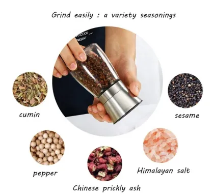 Himalayan Salt Pepper Grinder Spice Shaker Bottle